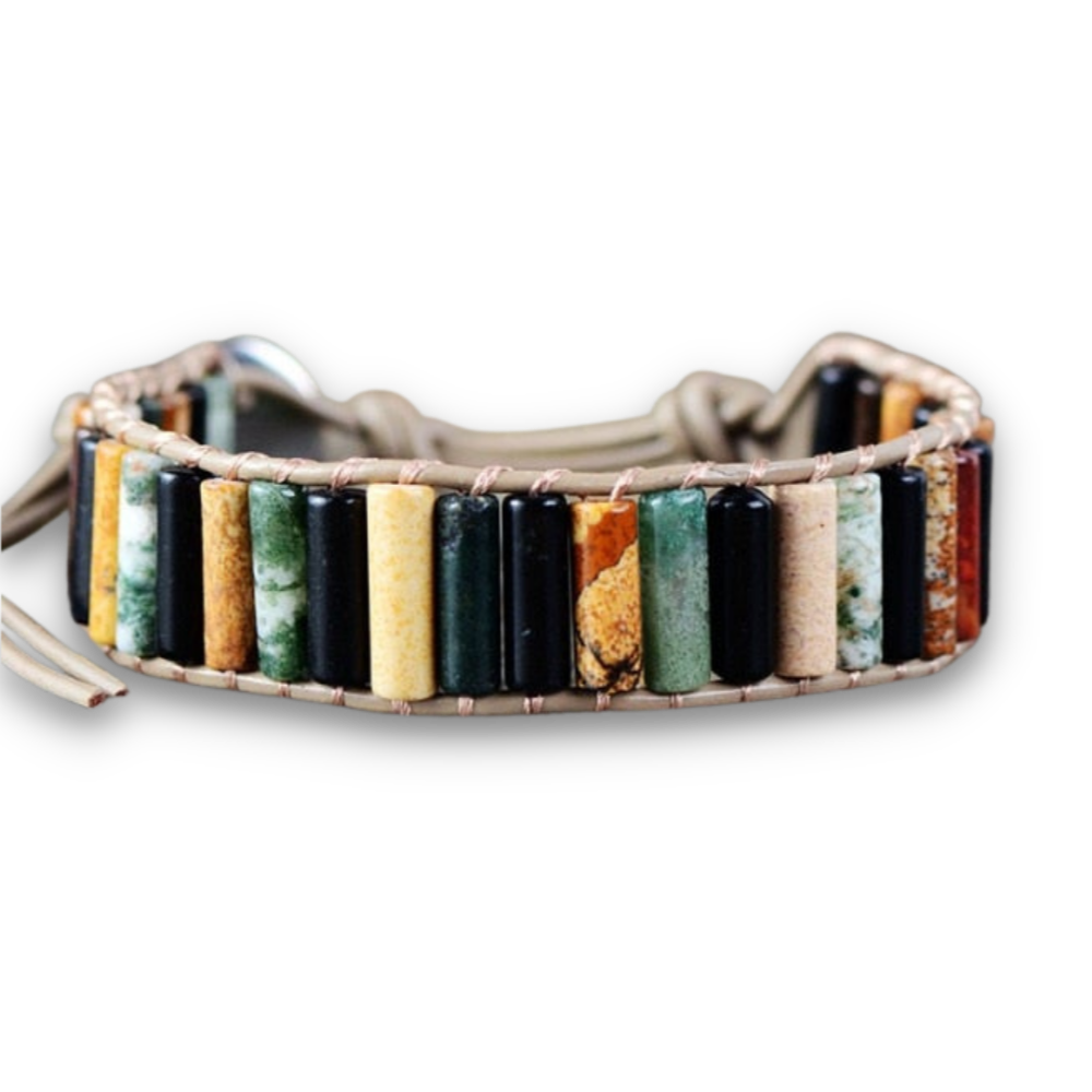 Bracelet Bohémien en Jaspe et Agate "Épanouissement & Estime de soi"