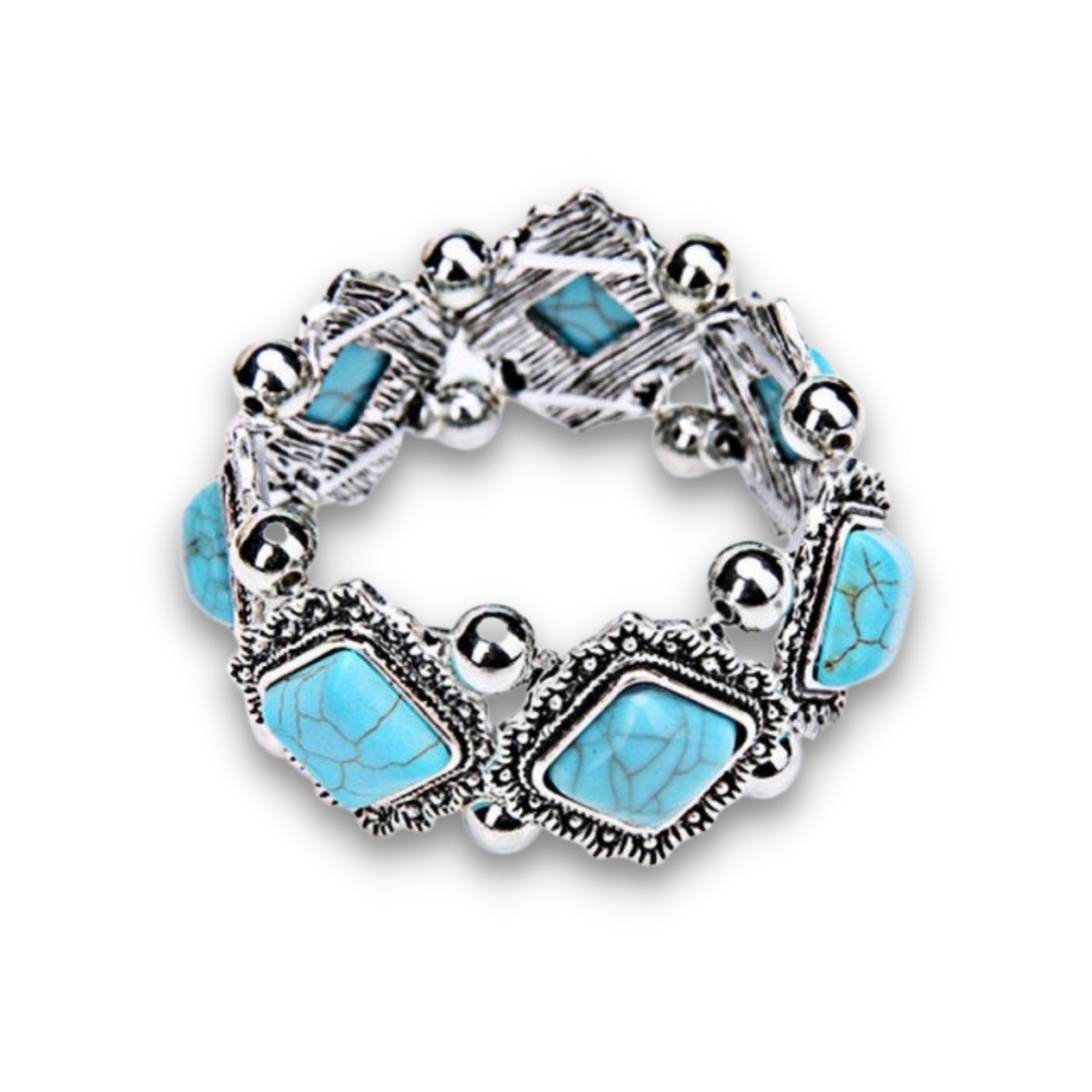 Bracelet en Turquoise bleue "Sérénité & Bien être"