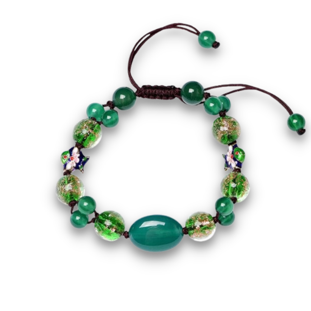 Bracelet en Agate verte "Équilibre & Fertilité"