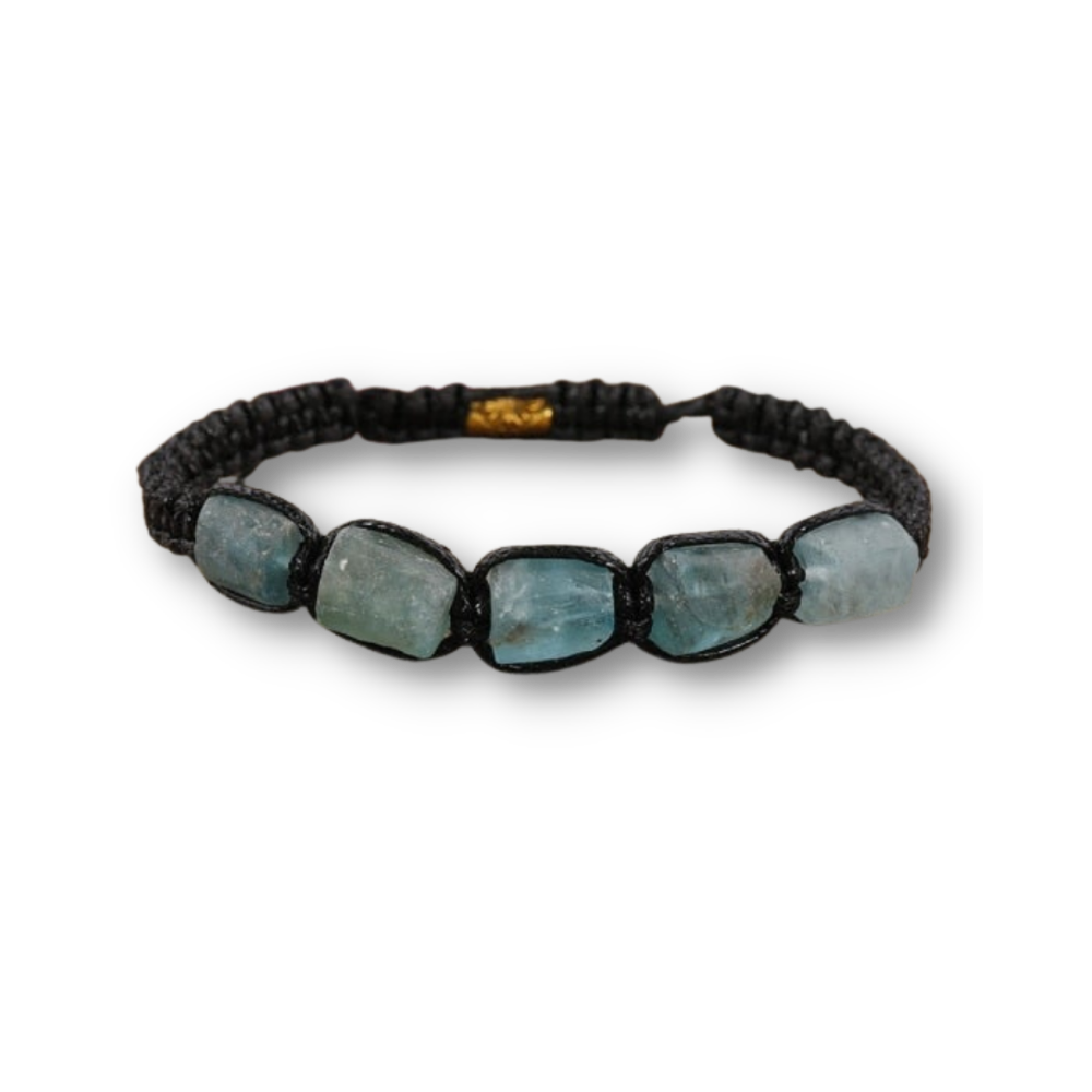 Bracelet Shamballa en Apatite bleue "Communication & Relaxation"