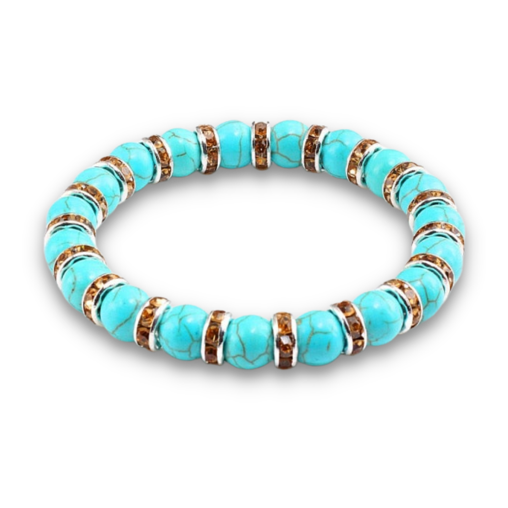 Bracelet en Turquoise bleue "Sérénité & Bien être"