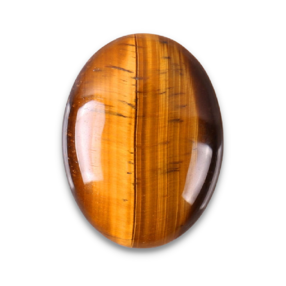 Cabochon en Oeil de tigre "Courage & Audace"