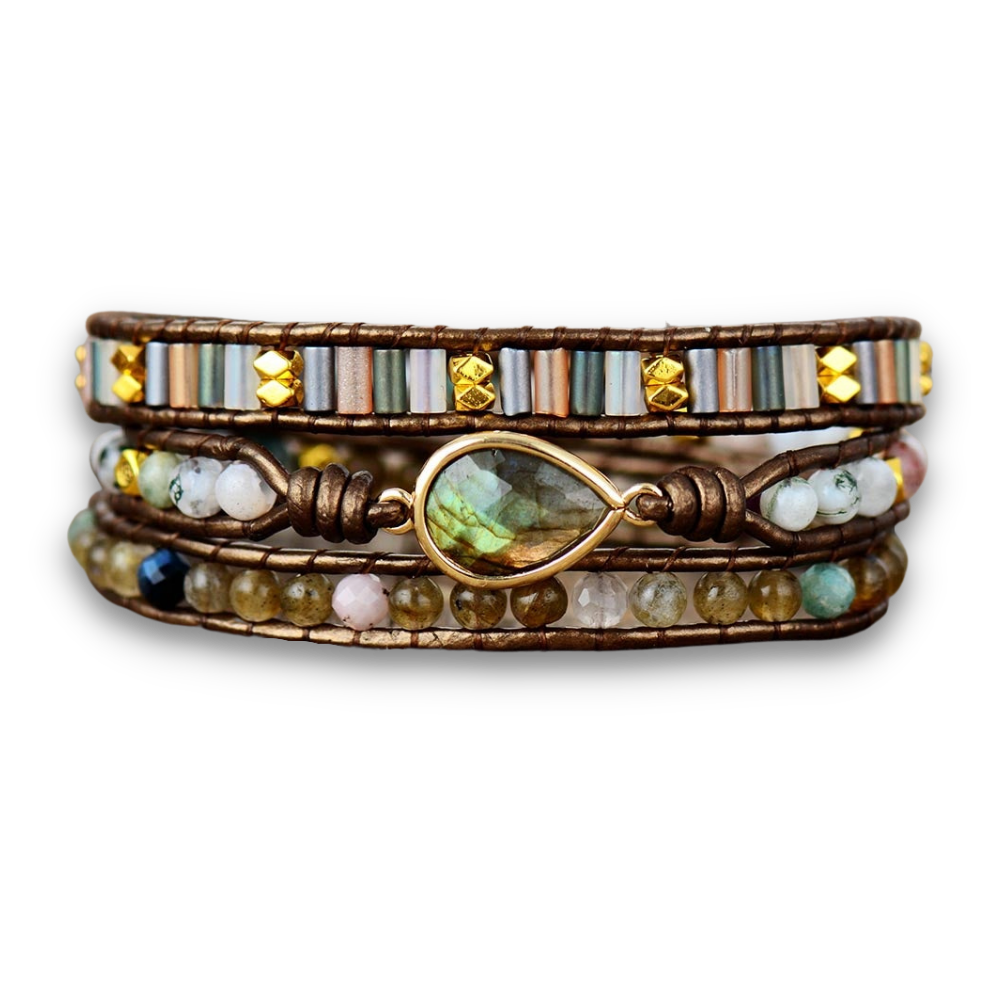 Bracelet Bohémien en Labradorite "Protection & Développement"