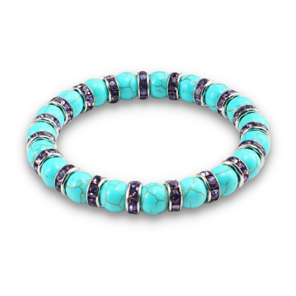 Bracelet en Turquoise bleue "Sérénité & Bien être"