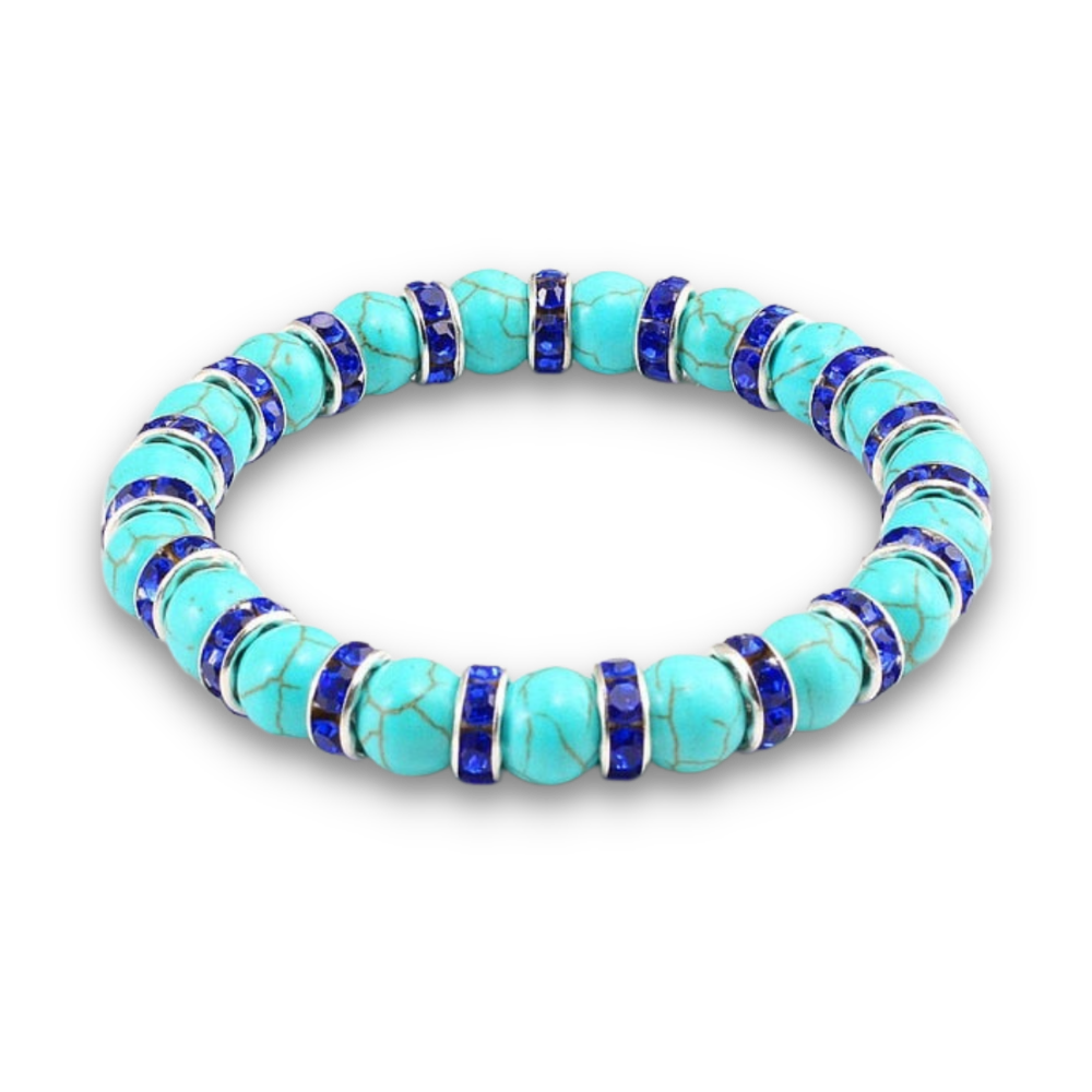 Bracelet en Turquoise bleue "Sérénité & Bien être"