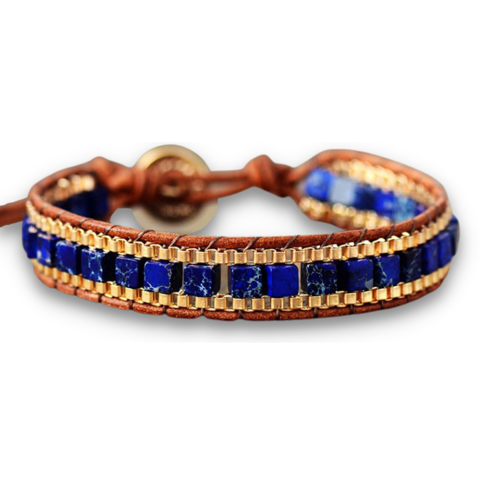 Bracelet Bohémien en Lapis Lazuli "Santé & Harmonie"