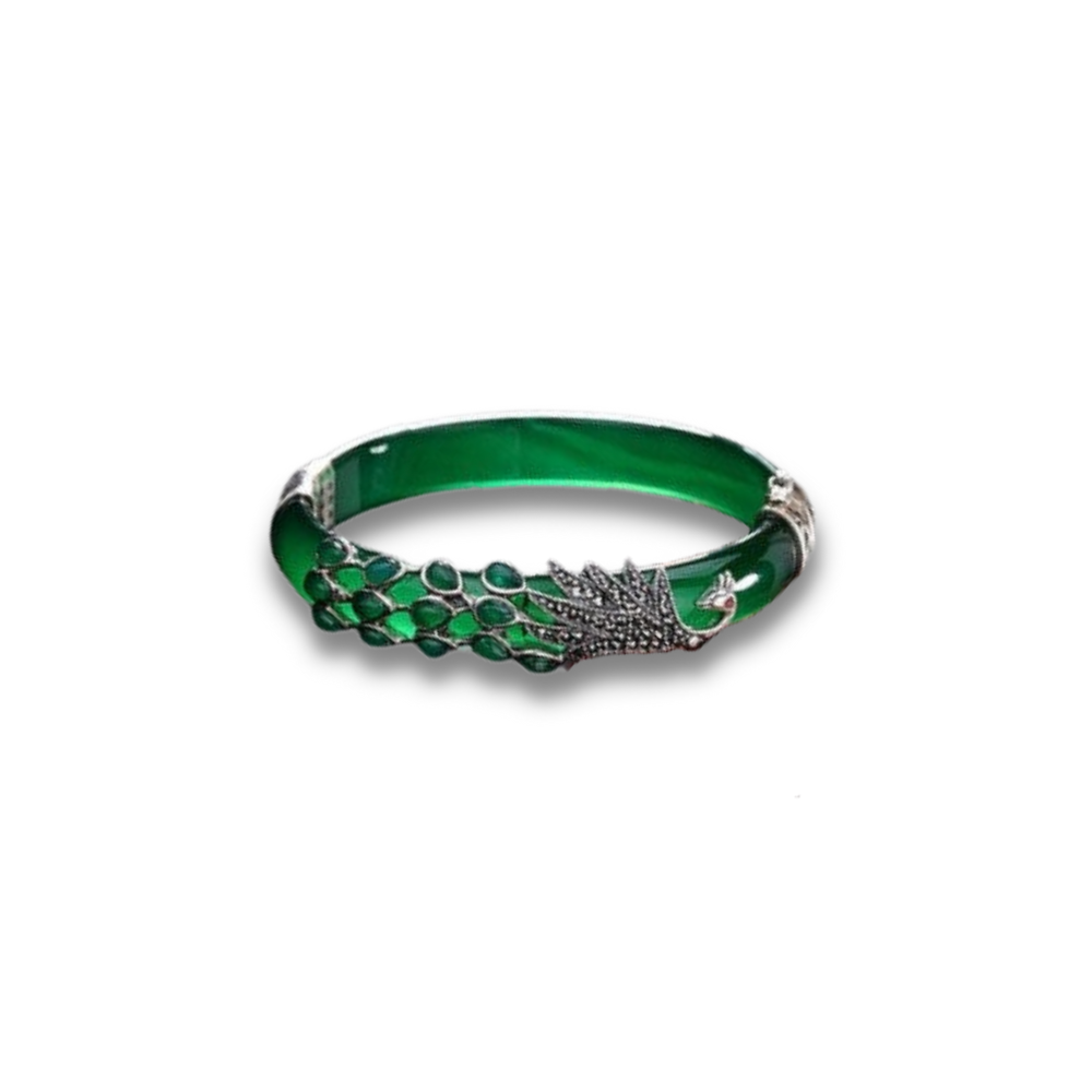 Bracelet Jonc en Jade "Tempérance & Tolérance"