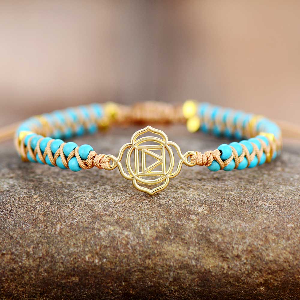 Bracelet Reiki en Turquoise bleue "Sérénité & Bien être"