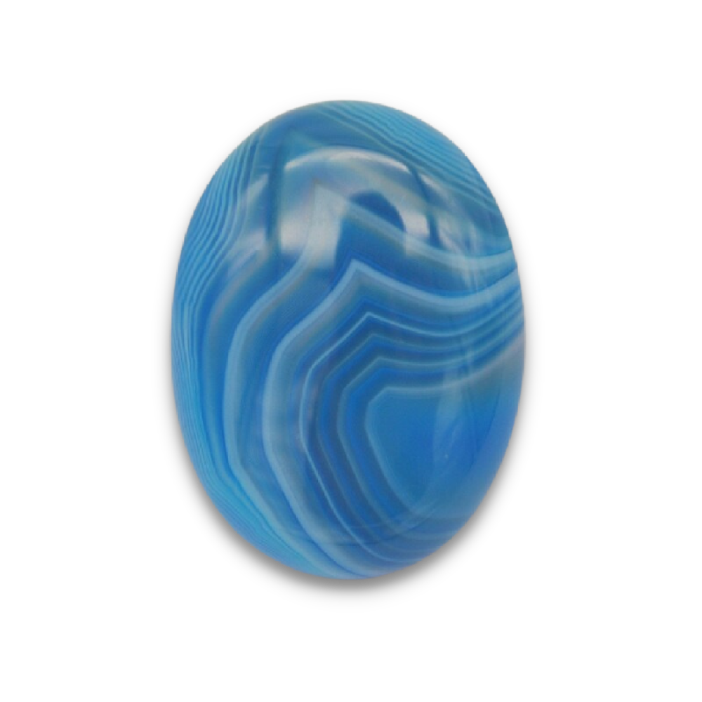 Cabochon en Agate bleue "Harmonie & Apaisement"