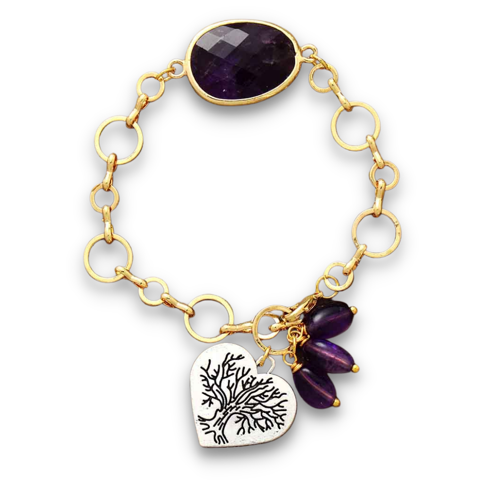 Bracelet en Améthyste "Force & Sagesse"