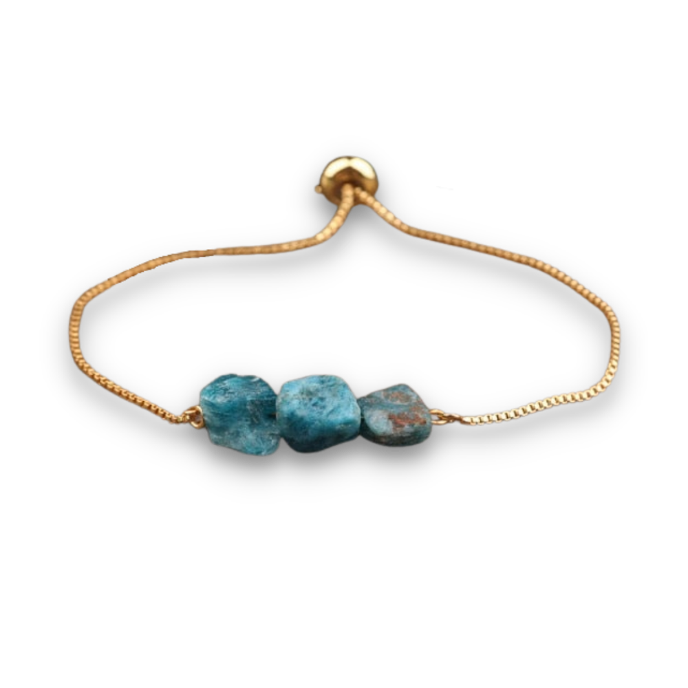 Bracelet en Apatite bleue "Communication & Relaxation"