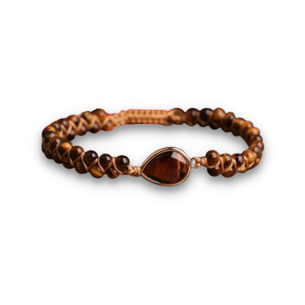 Bracelet Yoga en Oeil de tigre "Courage & Audace"