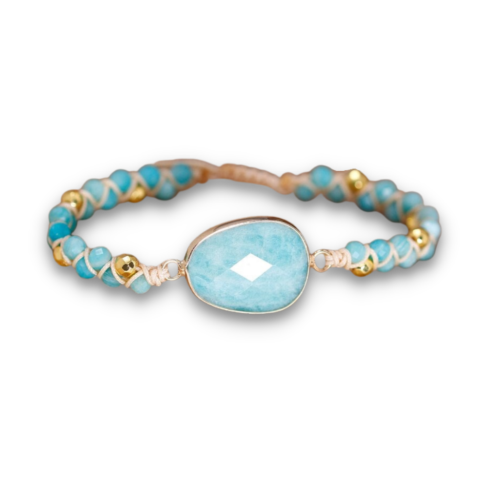 Bracelet Yoga en Amazonite "Paix & Courage"