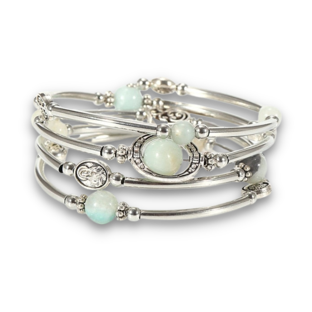 Bracelet en Amazonite "Paix & Courage"