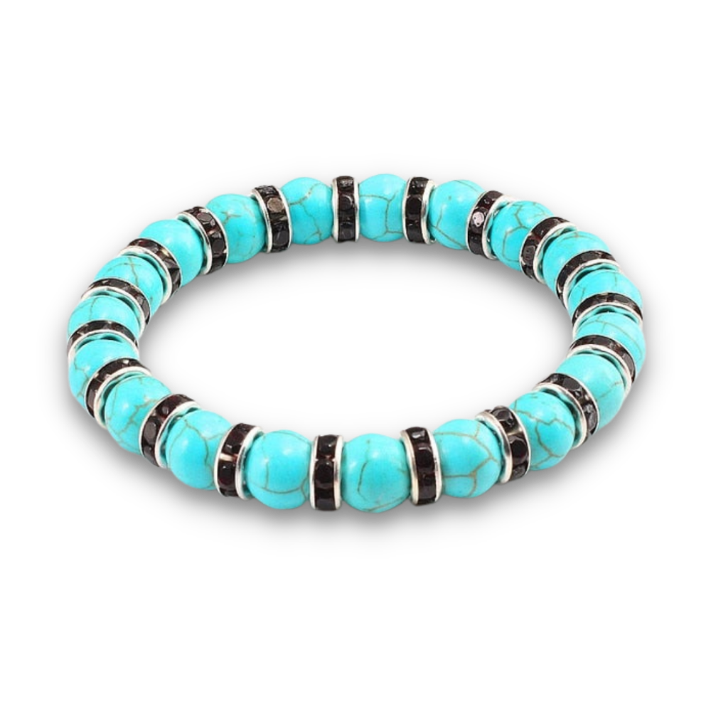 Bracelet en Turquoise bleue "Sérénité & Bien être"