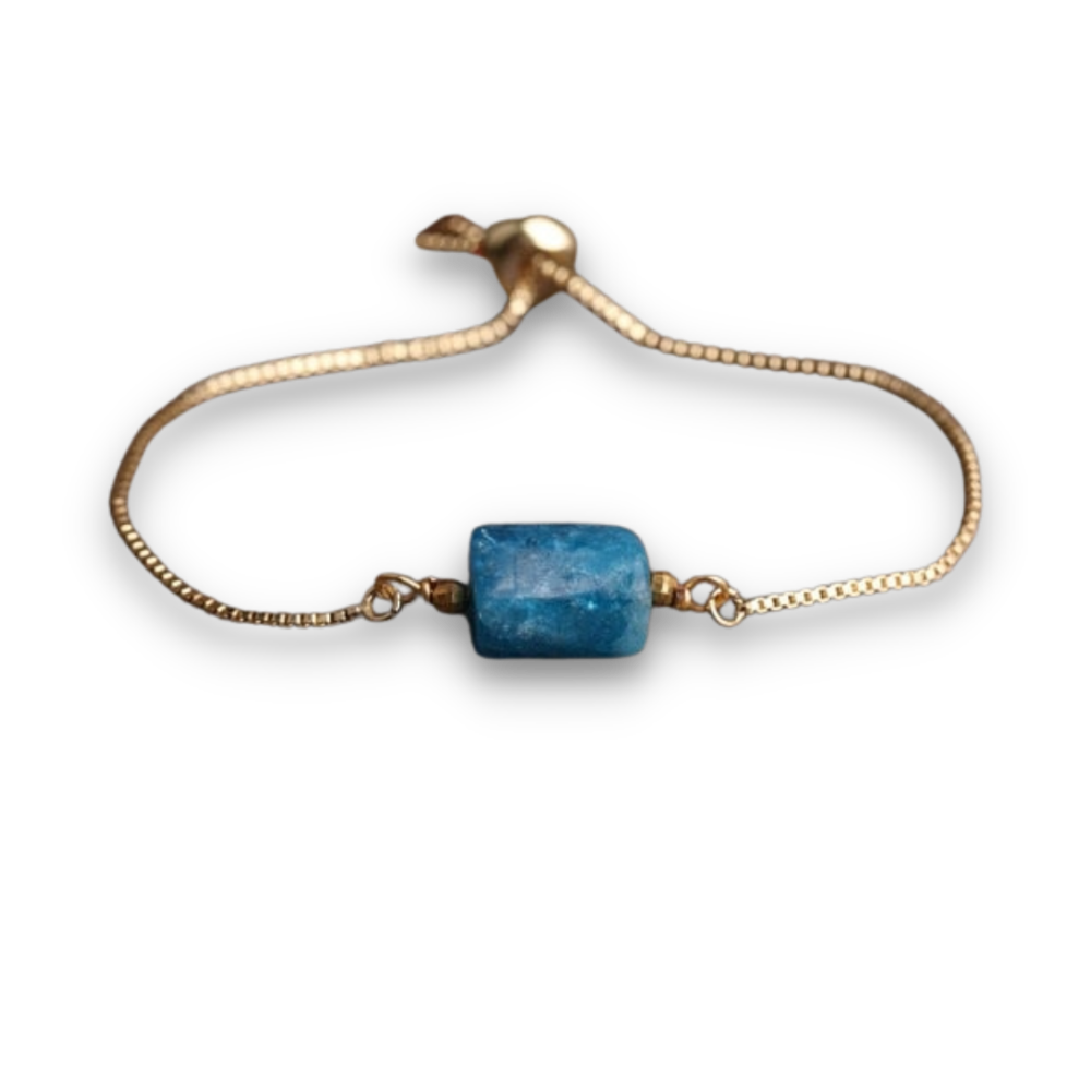 Bracelet en Apatite bleue "Communication & Relaxation"