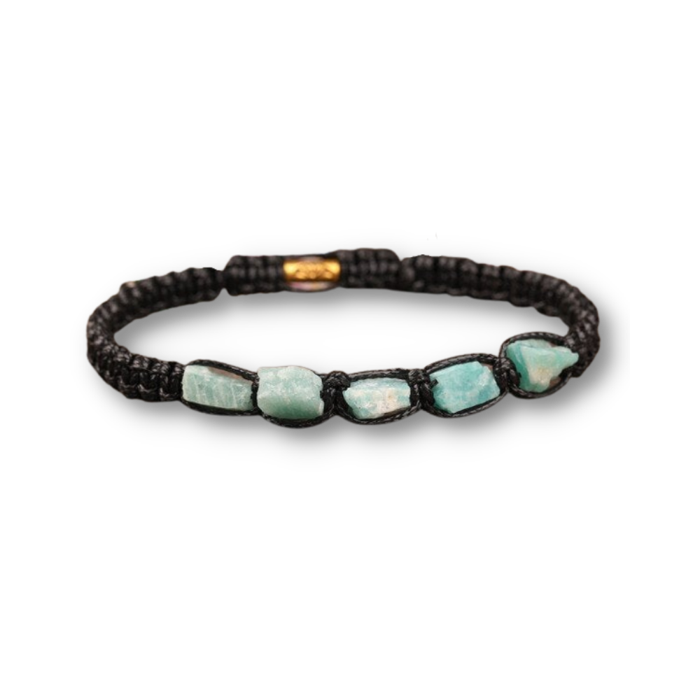 Bracelet Shamballa en Amazonite "Paix & Courage"