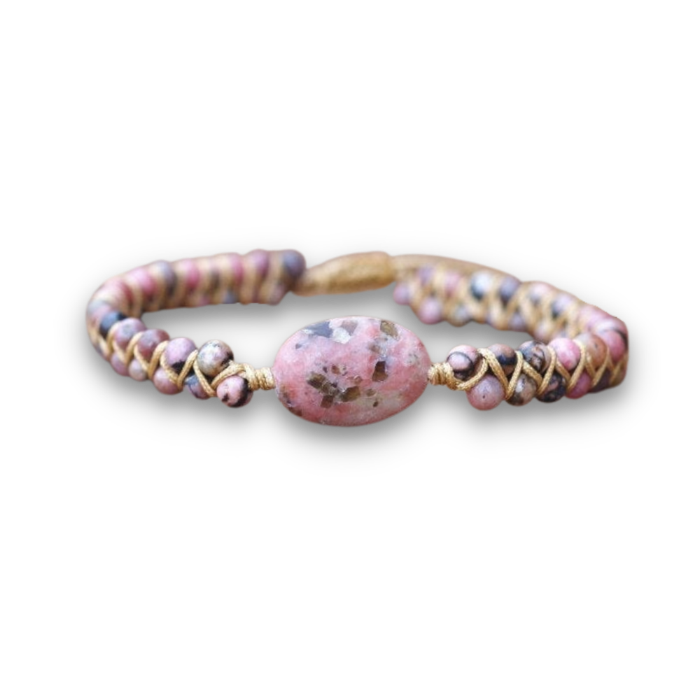 Bracelet Yoga en Rhodonite "Amour & Bienveillance"