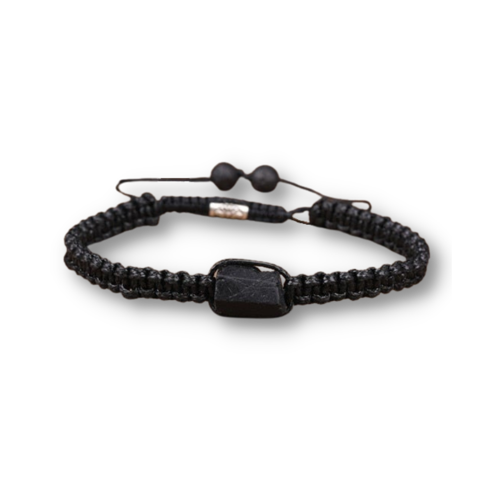 Bracelet Shamballa en Tourmaline noire "Ancrage & Conscience"