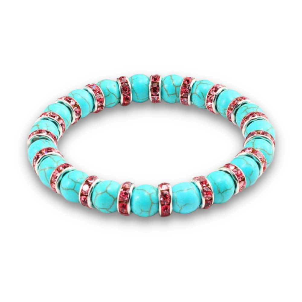 Bracelet en Turquoise bleue "Sérénité & Bien être"