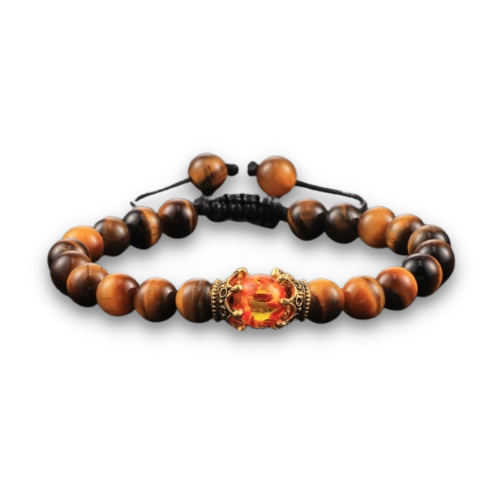 Bracelet en Oeil de tigre "Courage & Audace"