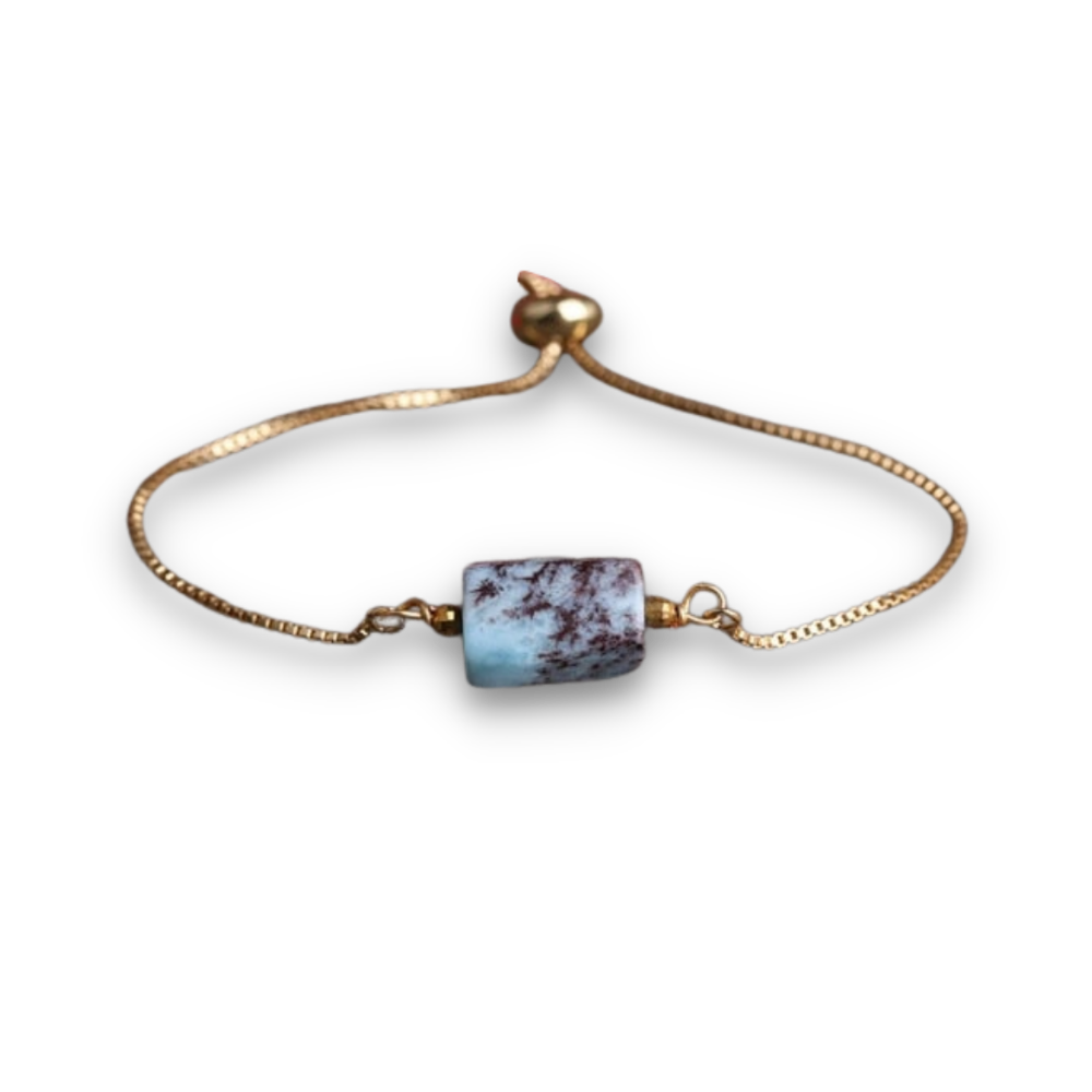 Bracelet en Larimar "Anti-stress & Paix intérieure"