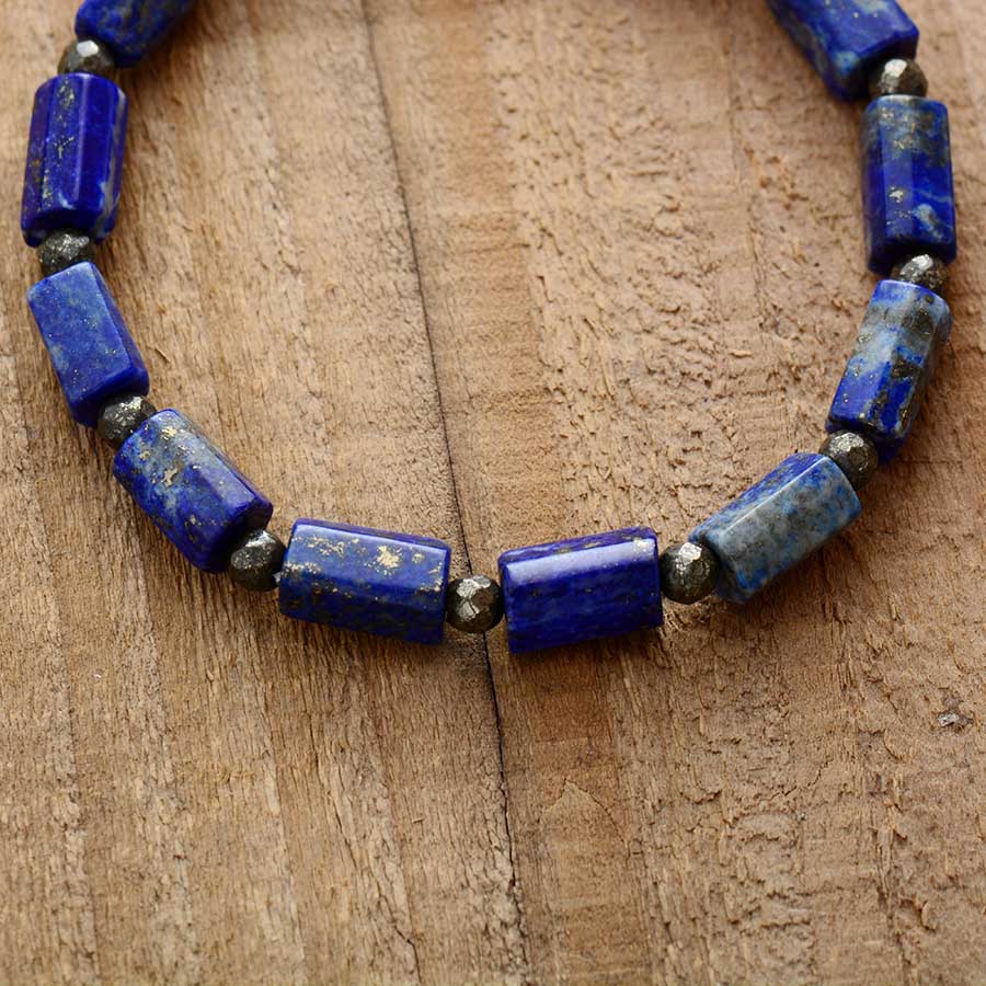 Bracelet Yoga en Lapis Lazuli "Santé & Harmonie"