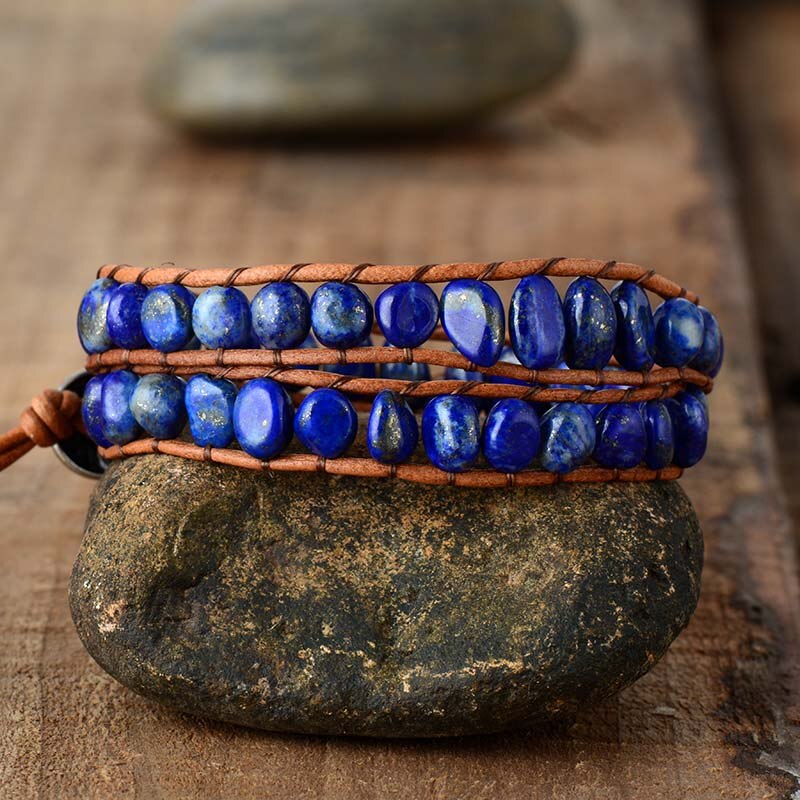 Bracelet Bohémien en Lapis Lazuli "Santé & Harmonie"