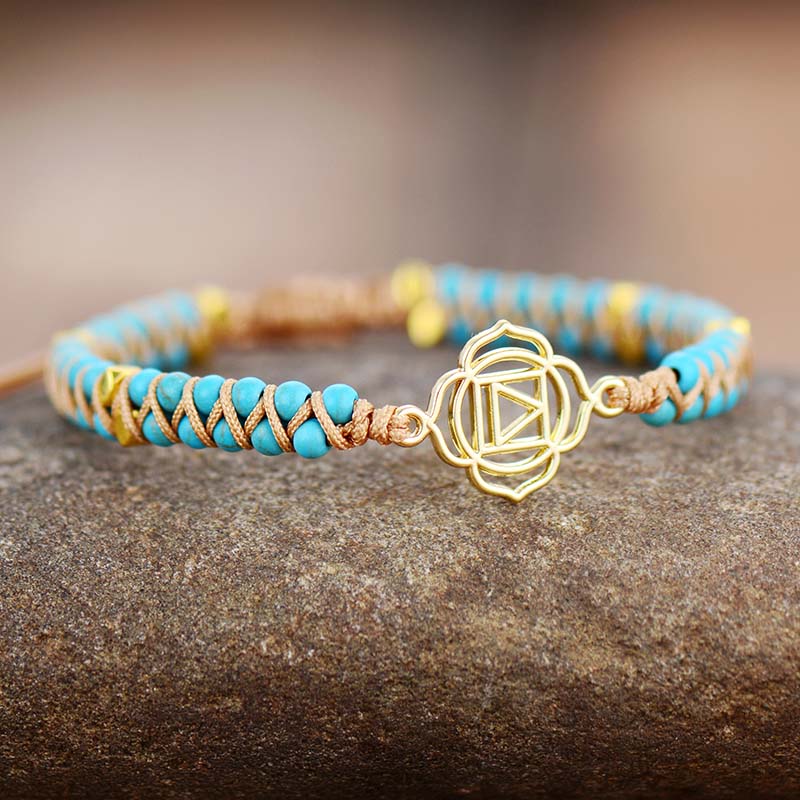 Bracelet Reiki en Turquoise bleue "Sérénité & Bien être"