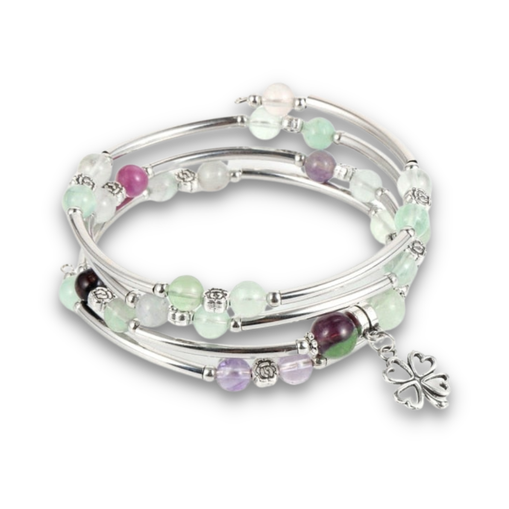 Bracelet en Fluorite "Stabilité & Clairvoyance"