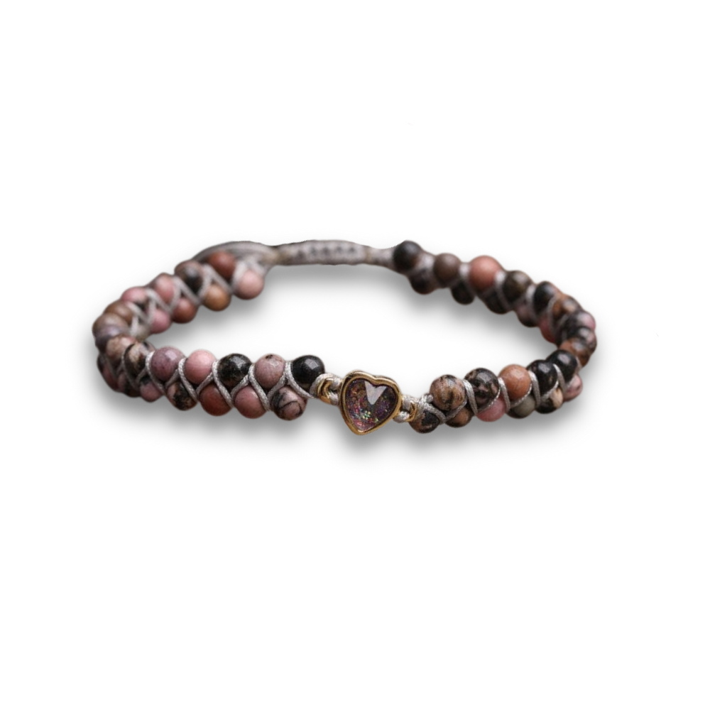 Bracelet Yoga en Rhodonite "Amour & Bienveillance"