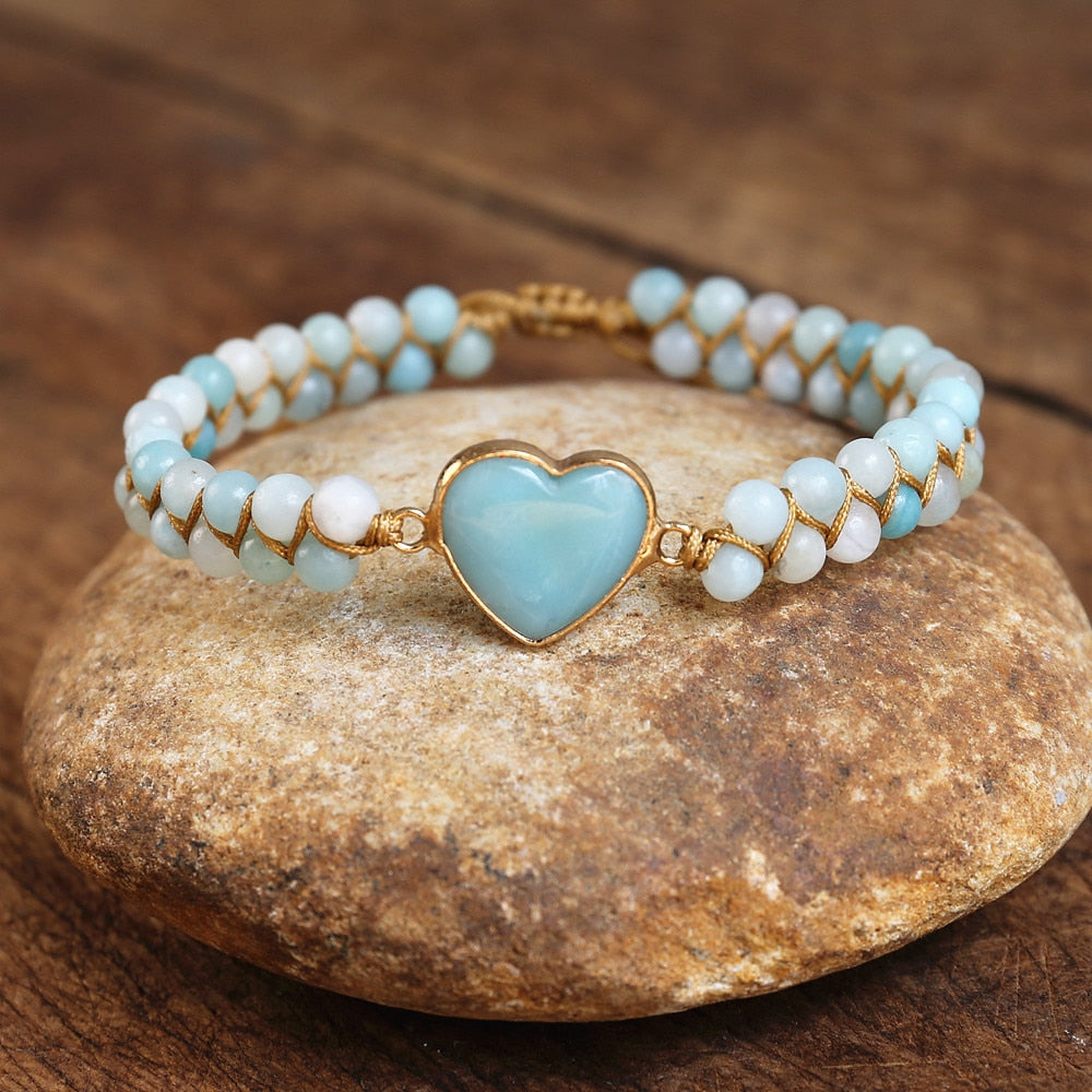 Bracelet en Amazonite "Paix & Courage"