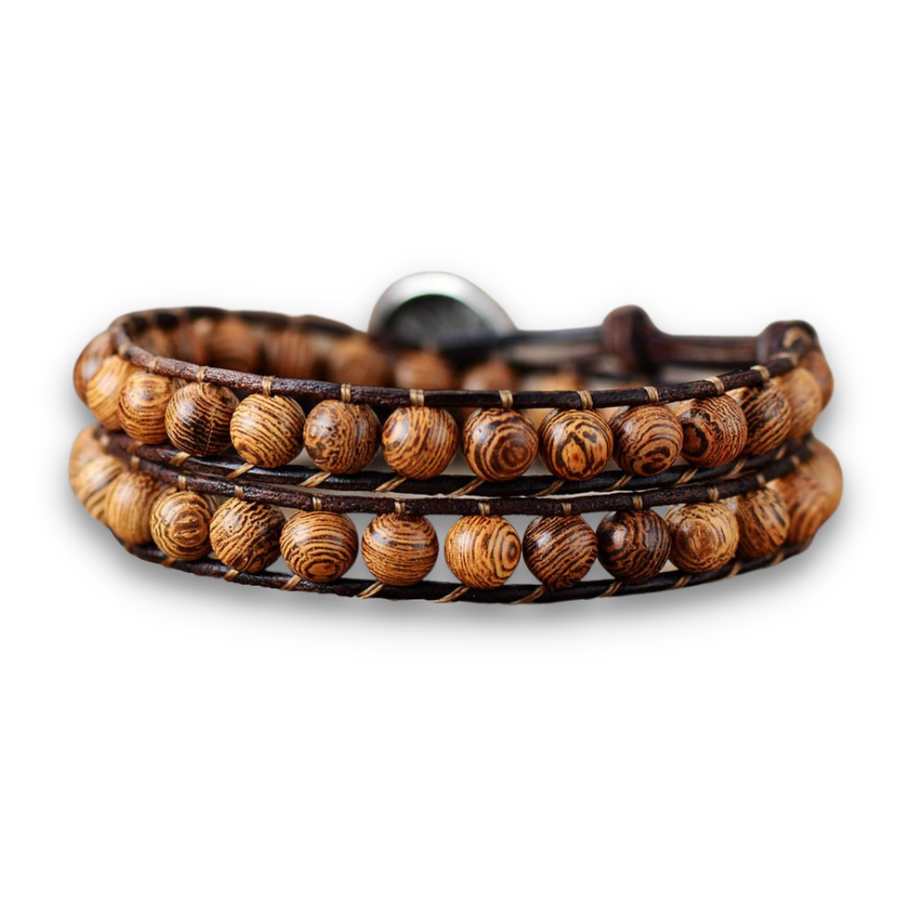 Bracelet Bohémien en Bois "Amplification & Energie"