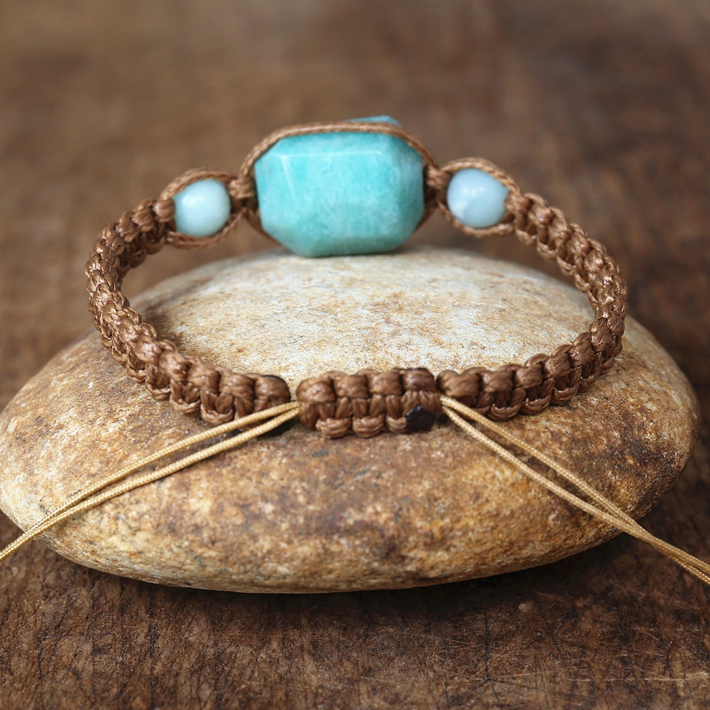 Bracelet Yoga en Amazonite "Paix & Courage"