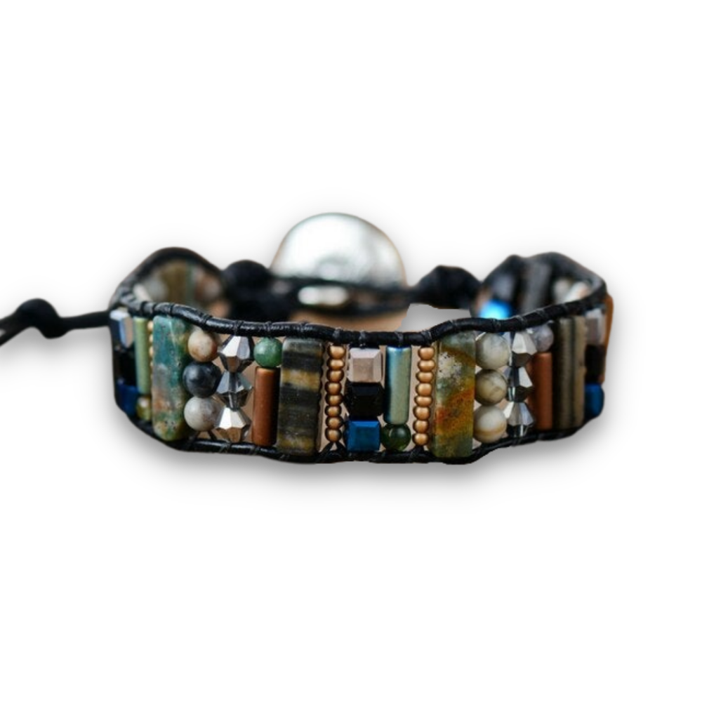 Bracelet Bohémien en Jaspe et Agate "Épanouissement & Estime de soi"