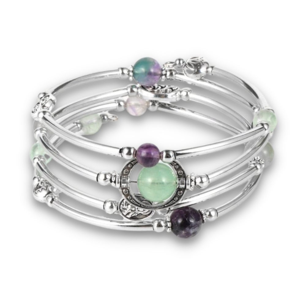 Bracelet en Fluorite "Stabilité & Clairvoyance"