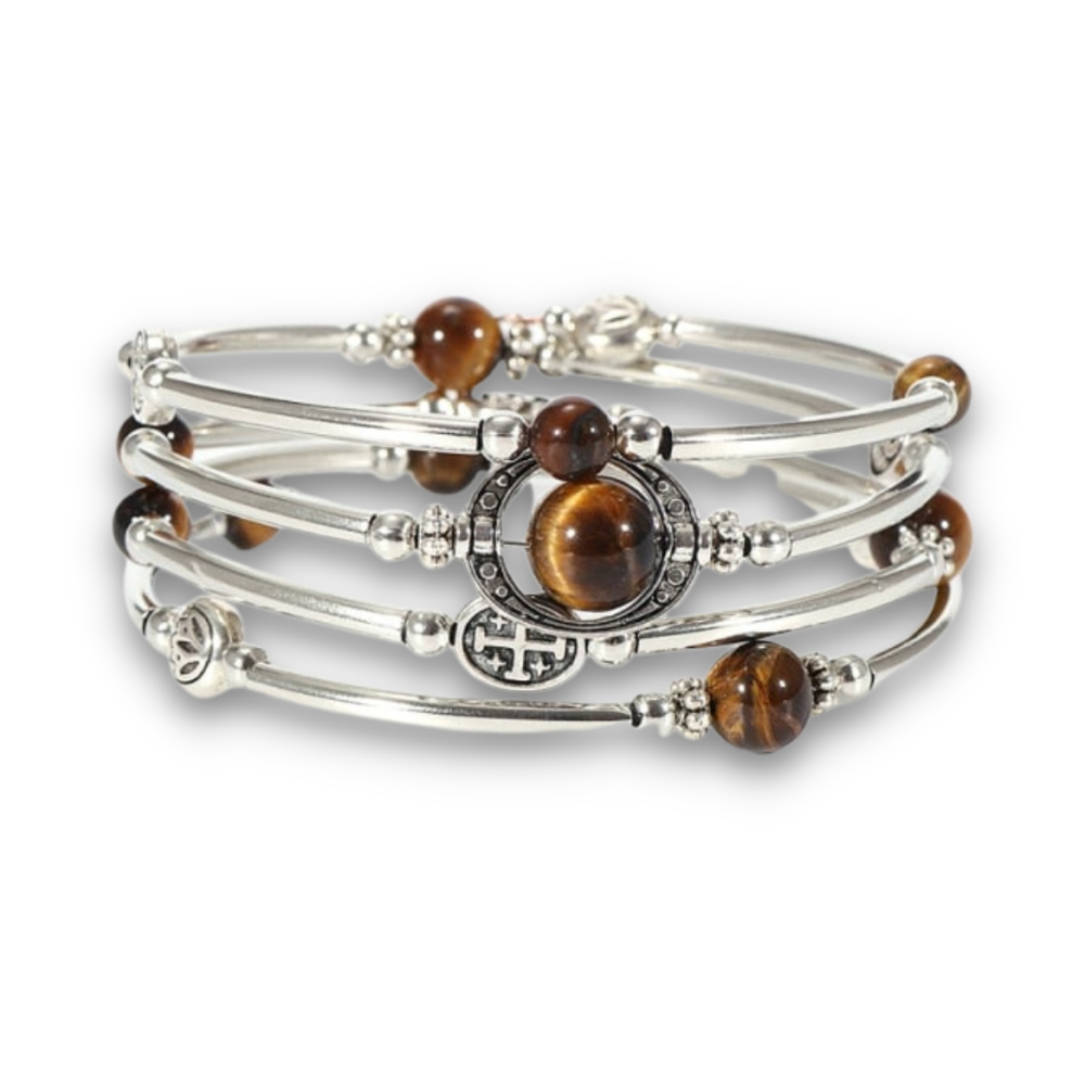 Bracelet en Oeil de tigre "Courage & Audace"