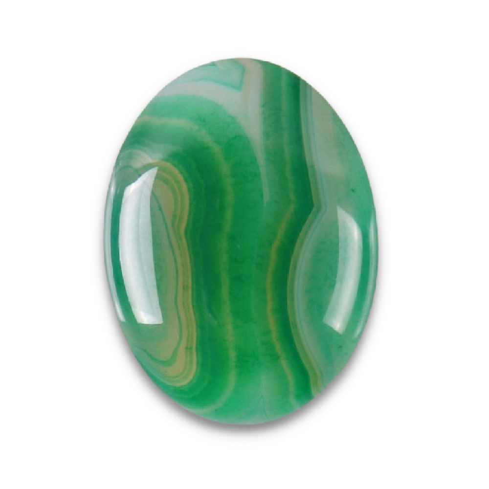 Cabochon en Agate verte "Équilibre & Fertilité"