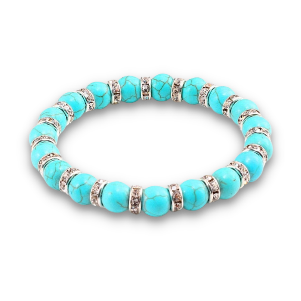 Bracelet en Turquoise bleue "Sérénité & Bien être"