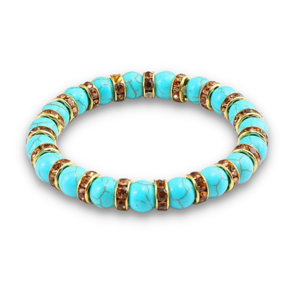 Bracelet en Turquoise bleue "Sérénité & Bien être"