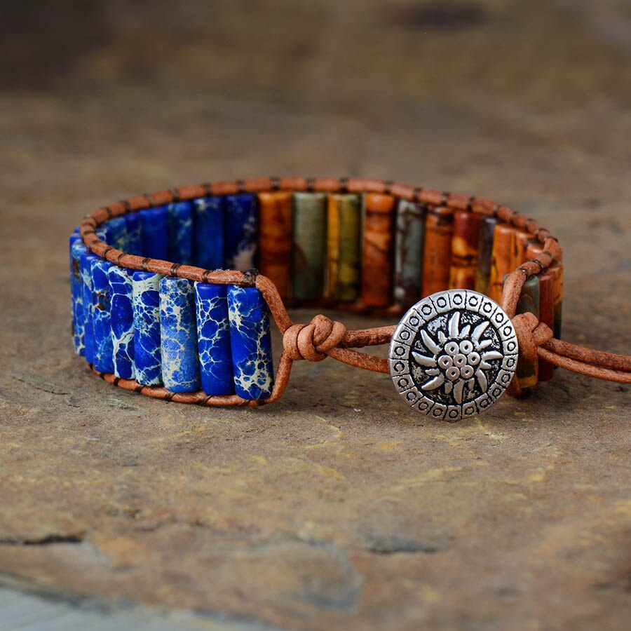 Bracelet Bohémien en Jaspe "Épanouissement & Estime de soi"