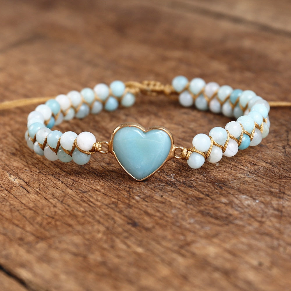 Bracelet en Amazonite "Paix & Courage"