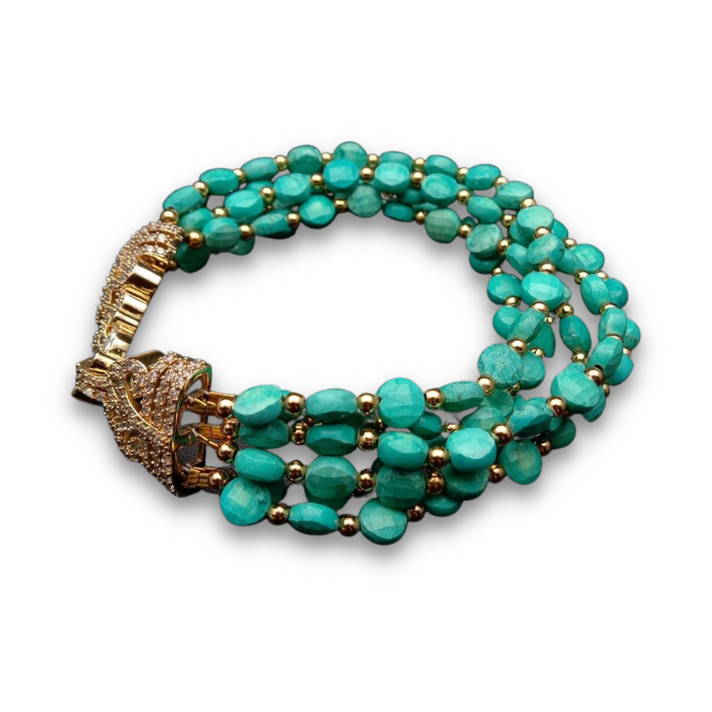 Bracelet en Turquoise "Stabilité & Empathie"