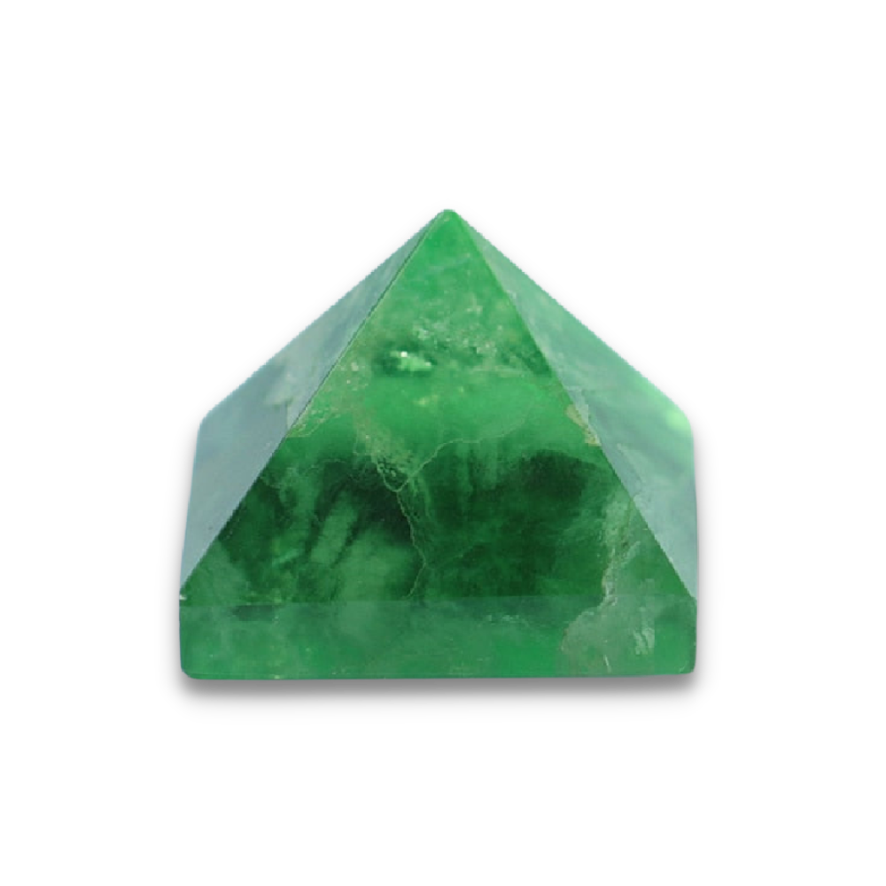 Pyramide Reiki en Fluorite verte "Clairvoyance & Force mentale"