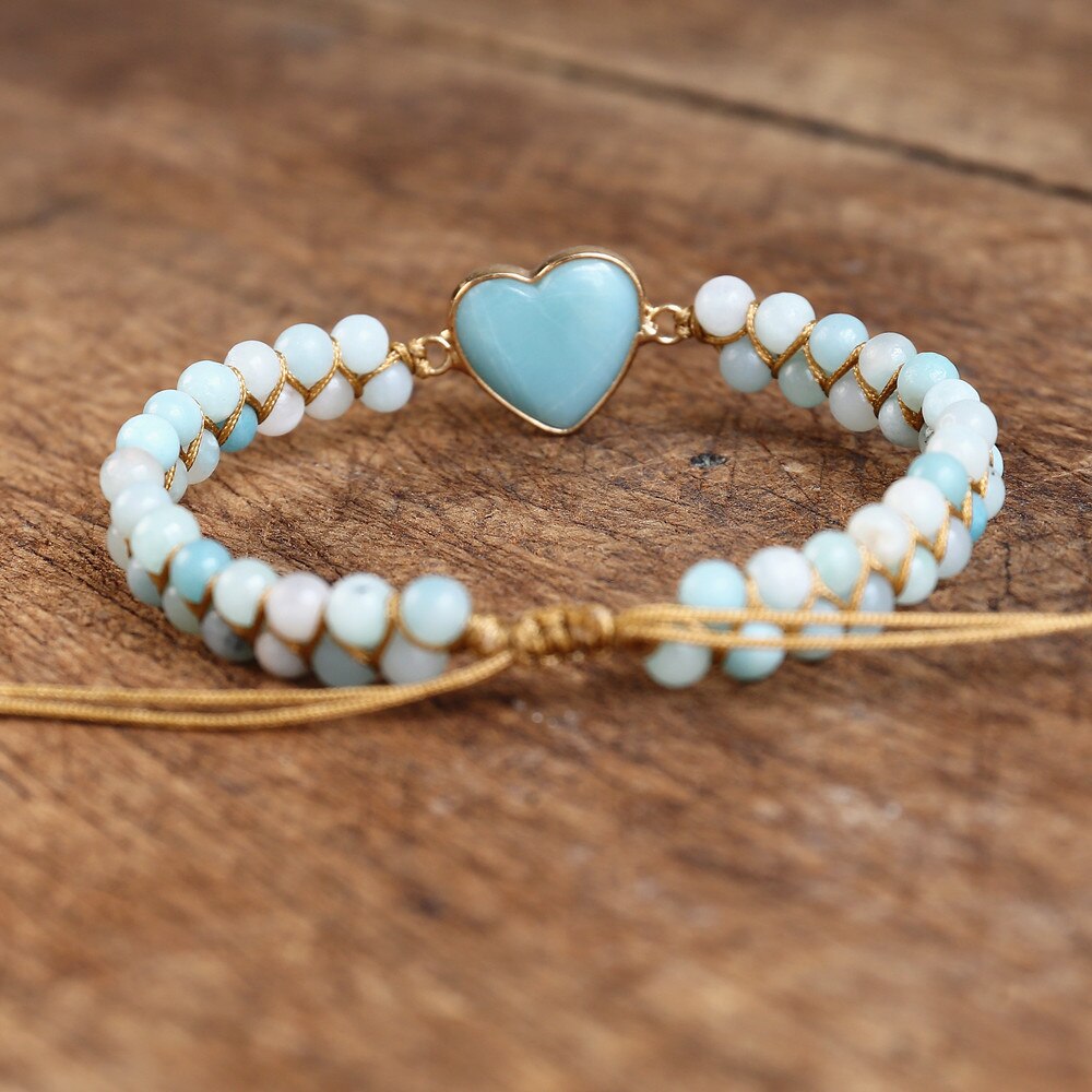 Bracelet en Amazonite "Paix & Courage"