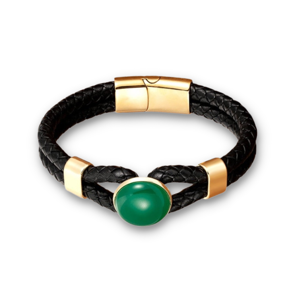 Bracelet en Agate verte "Équilibre & Fertilité"