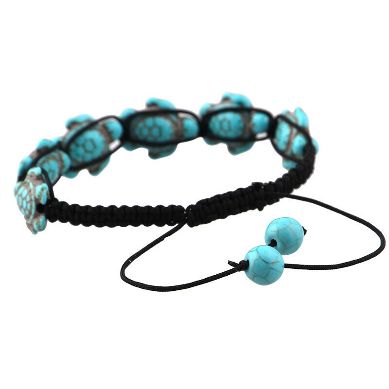 Bracelet en Turquoise "Stabilité & Empathie" - Tortue