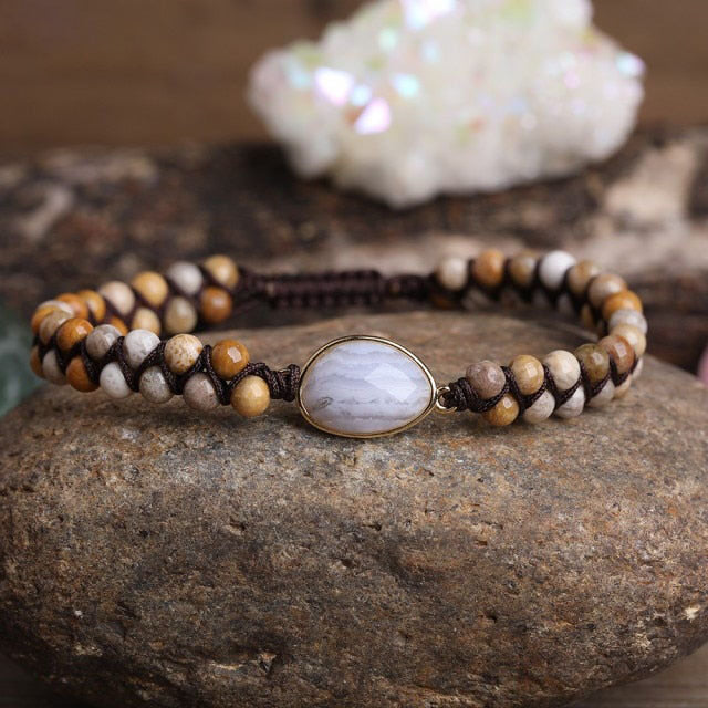 Bracelet Yoga en Agate "Ancrage & Equilibre"