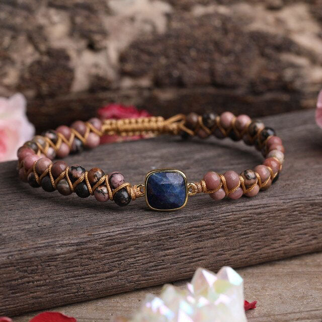 Bracelet Yoga en Rhodonite "Amour & Bienveillance"