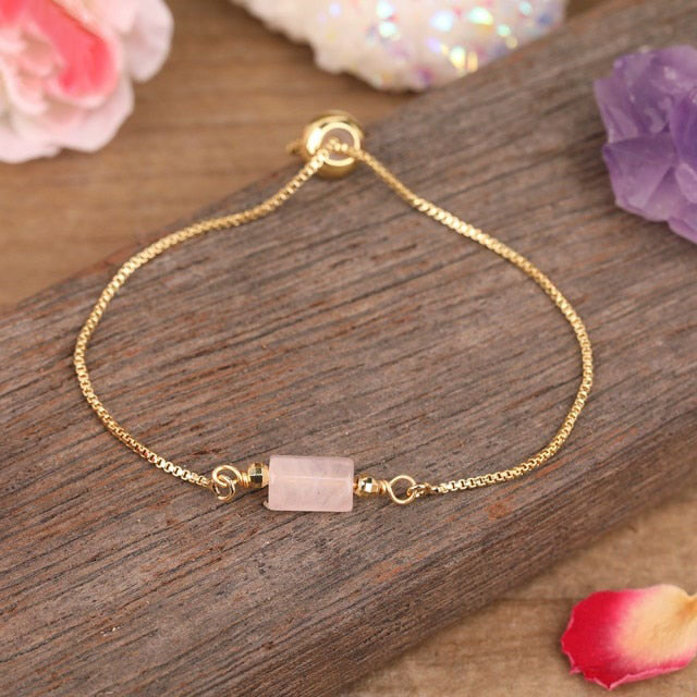 Bracelet en Quartz rose "Amour & Confiance en soi"